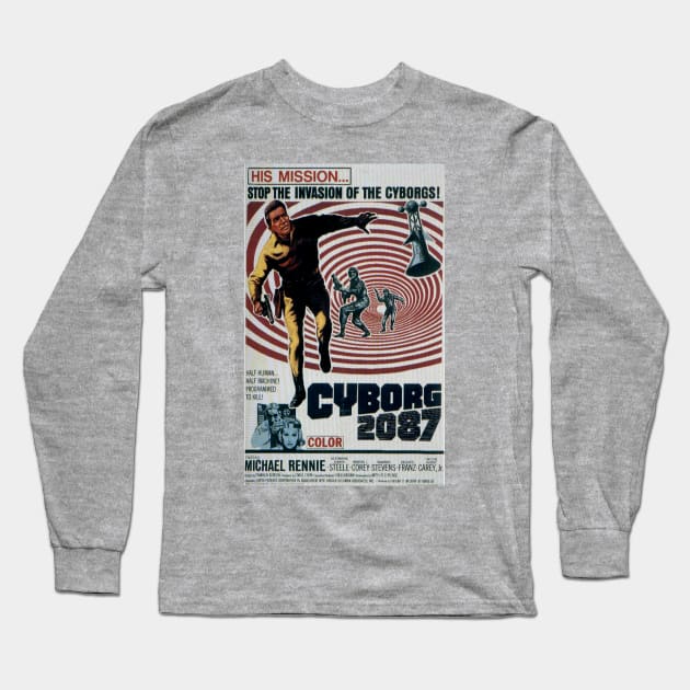 Classic Sci-Fi Movie Poster - Cyborg 2087 Long Sleeve T-Shirt by Starbase79